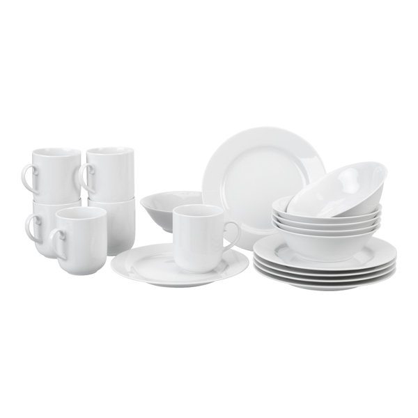 Seltmann Weiden 18-tlg. Frühstücksset Rondo aus Porzellan für 6